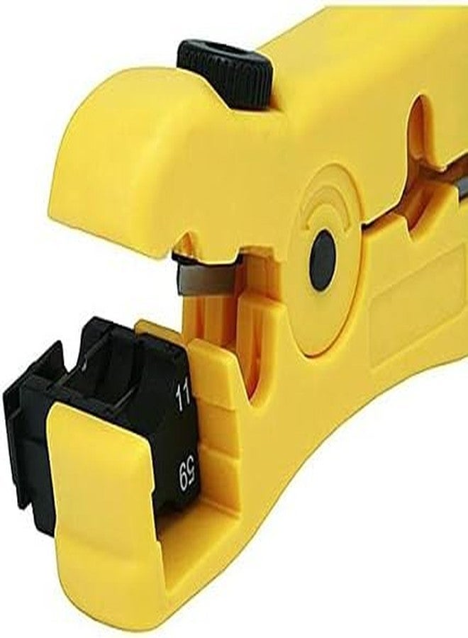 UPTODATETOOLS Universal Cable Stripper Cutter for Flat or Round UTP Cat5 Cat6 Wire Coax Coaxial Stripping Tool - Image 4